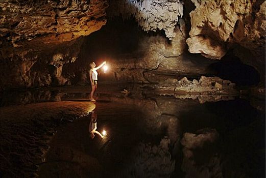 洞穴,溪流,北领地州,澳大利亚