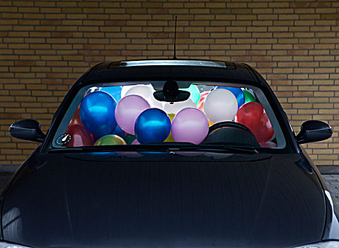 汽车,彩色,气球