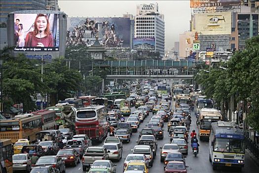 泰国,曼谷,塞车,道路