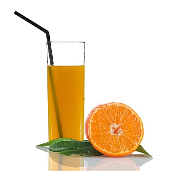 橙汁,切片水果