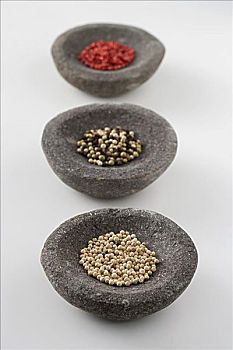 胡椒粒,石头,碗