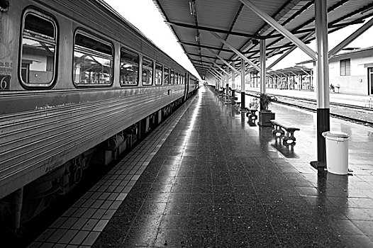 列车,火车站,清迈,泰国