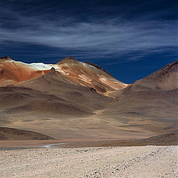 山峦,荒芜,风景,安第斯山,玻利维亚