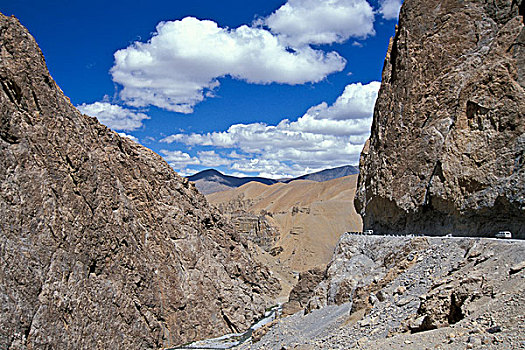 马纳里,公路,查谟-克什米尔邦,印度,喜马拉雅山,北印度,亚洲