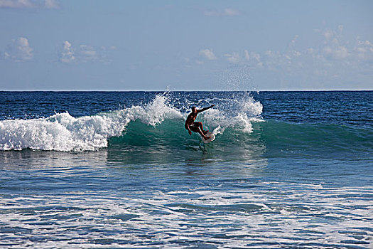 冲浪,考艾岛,夏威夷,美国
