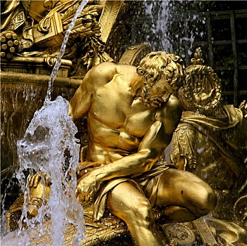 碎片,喷泉,公园,凡尔赛宫