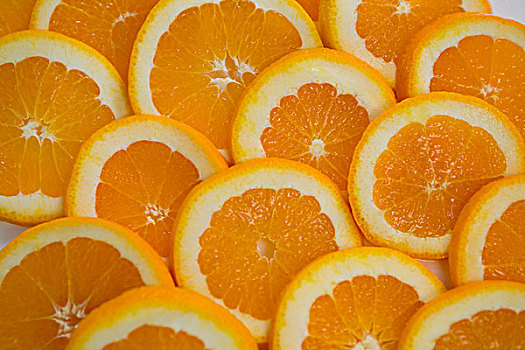 切片,橘子,特写,橙子片