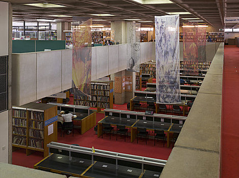 伯明翰,中央图书馆,设计,群体,室内,读,研究,房间