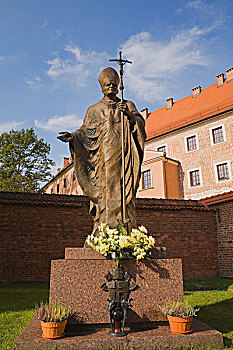 雕塑,皇家,城堡,克拉科夫,波兰