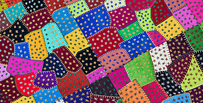 挂毯,彩色,特写,拉贾斯坦邦,印度,亚洲