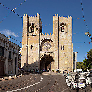 大教堂,嘟嘟车,阿尔法马区,地区,里斯本,葡萄牙