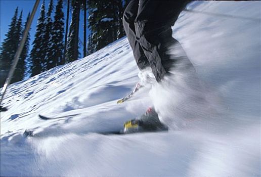 特写,滑雪,大,滑雪胜地,蒙大拿