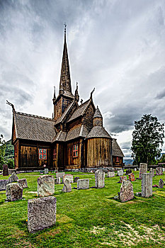 洛姆,教堂,奥普兰,挪威,欧洲