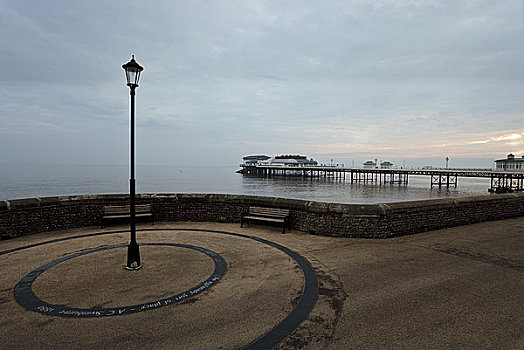 英格兰,诺福克,风景,码头,黎明