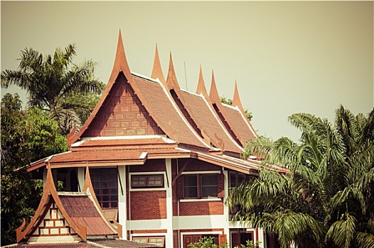传统,泰国,建筑,曼谷