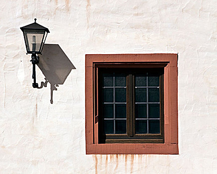 窗户,灯笼,建筑,房子,维尔茨堡,巴伐利亚,德国,欧洲