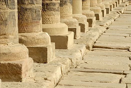 石头,柱子,卡尔纳克神庙,路克索神庙,埃及,北非