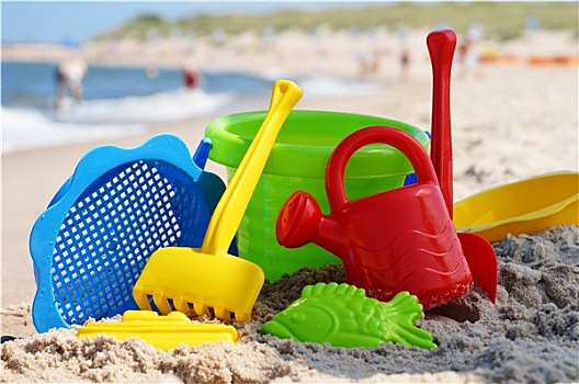 塑料制品,孩子,玩具,沙滩