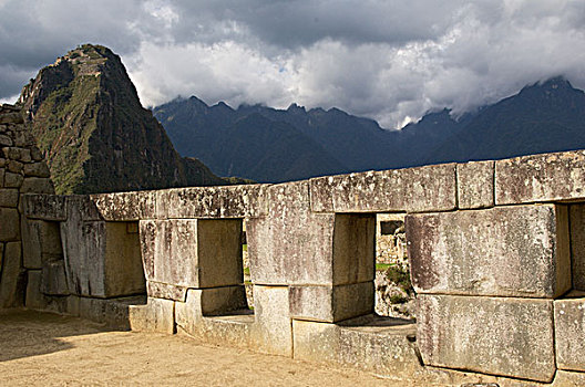 秘鲁,马丘比丘,三个,窗户
