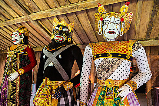 传统,巴厘岛,木偶,房子,面具,乌布,印度尼西亚