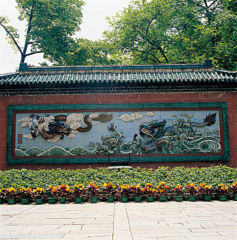 广东佛山祖庙双龙戏珠壁画
