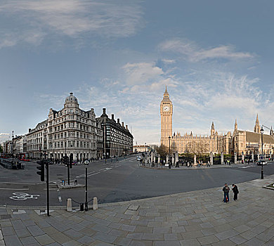 具有现代气息的英国伦敦标志性建筑大本钟