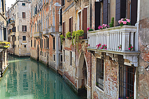 房子,运河,大运河,威尼斯,威尼托,意大利