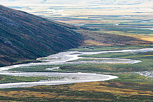 河,布鲁克斯山,大门,北极圈,国家公园,阿拉斯加,美国