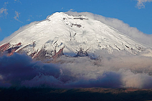 积雪,顶峰,火山,上升,云量,省,厄瓜多尔,南美