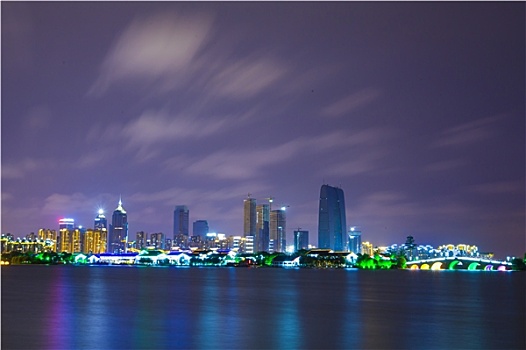 苏州金鸡湖夜景