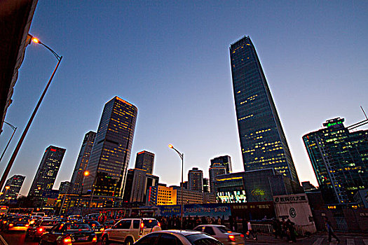 北京cbd商务区夜景