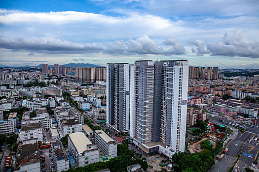 深圳龙岗区平湖金融基地城市建筑风光