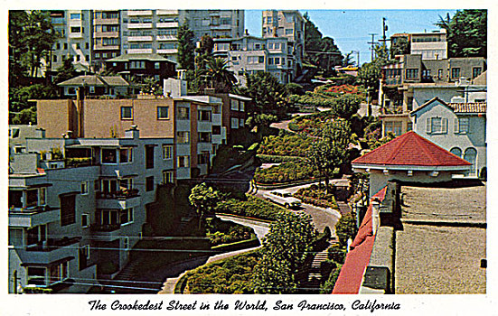 街道,世界,旧金山,明信片