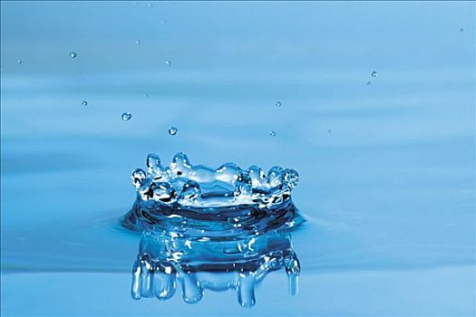 水滴,惊人,水,蓝色