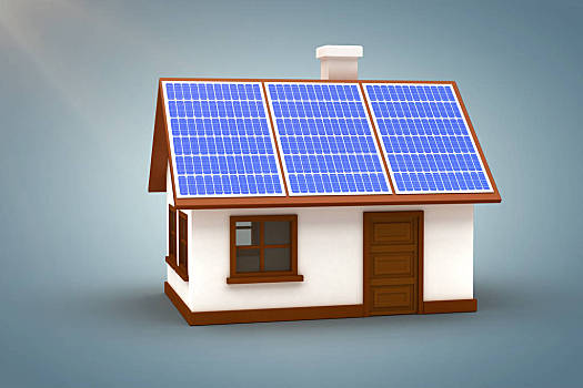 房子,太阳能,太阳能电池板,灰色,虚光照