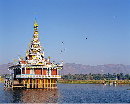 建筑,茵莱湖,缅甸