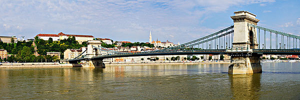 链索桥,多瑙河,布达佩斯,匈牙利