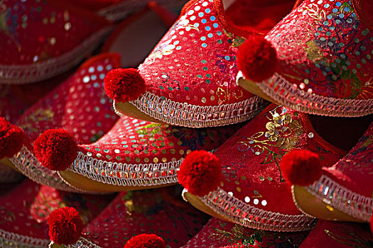 特写,红色,拖鞋,市场,伊斯坦布尔,土耳其