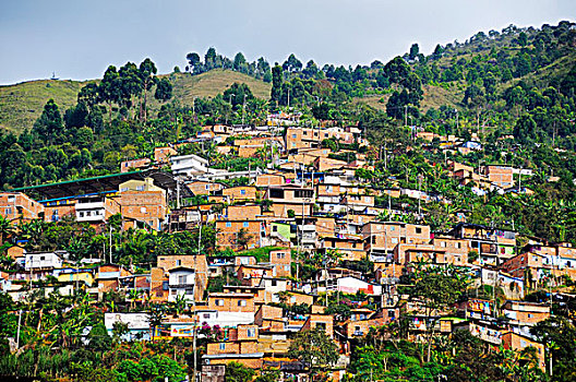 贫民窟,哥伦比亚,南美,拉丁美洲,北美