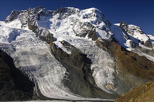 布莱特峰,顶峰,冰河,策马特峰,瓦莱,瑞士