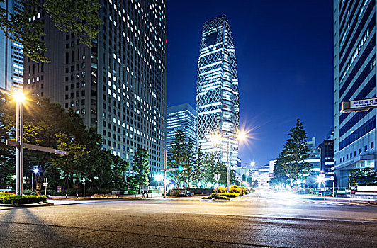 忙碌,交通,途中,市区,东京,夜晚