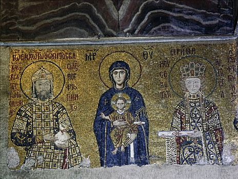 镶嵌图案,南,画廊,伊斯坦布尔,12世纪