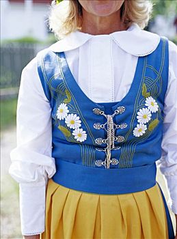 传统,瑞典人,连衣裙