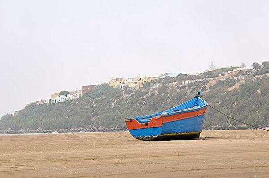 船,海滩,省,摩洛哥
