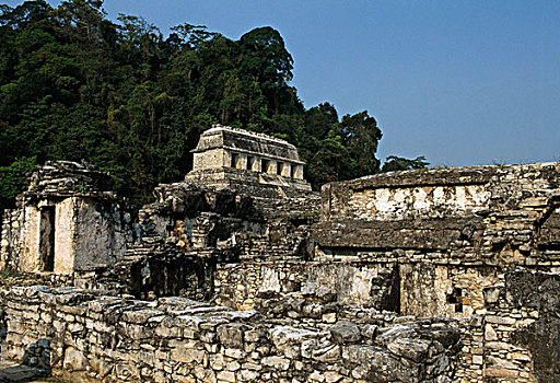 古遗址,庙宇,碑铭神庙,帕伦克,玛雅,恰帕斯,墨西哥