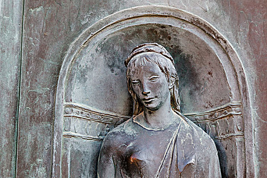 浮雕,女人,头部,锡耶纳,托斯卡纳,意大利