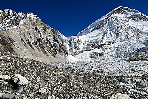 昆布,冰河,珠穆朗玛峰,萨加玛塔国家公园,世界遗产,喜马拉雅山,尼泊尔,亚洲