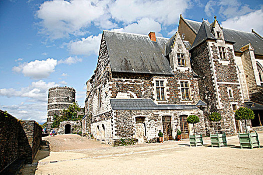 法国,曼恩-卢瓦尔省,安茹,城堡,皇家,房子,15世纪