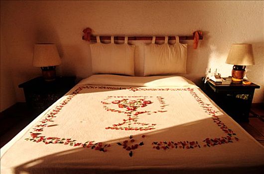 墨西哥,格雷罗州,乡村,酒店,花,卧室,套房