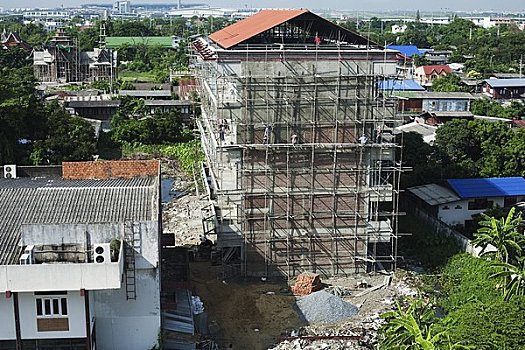 公寓楼,施工,曼谷,泰国